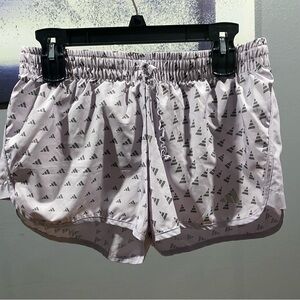 Stylish Adidas Women's Light Purple Patterned Shorts